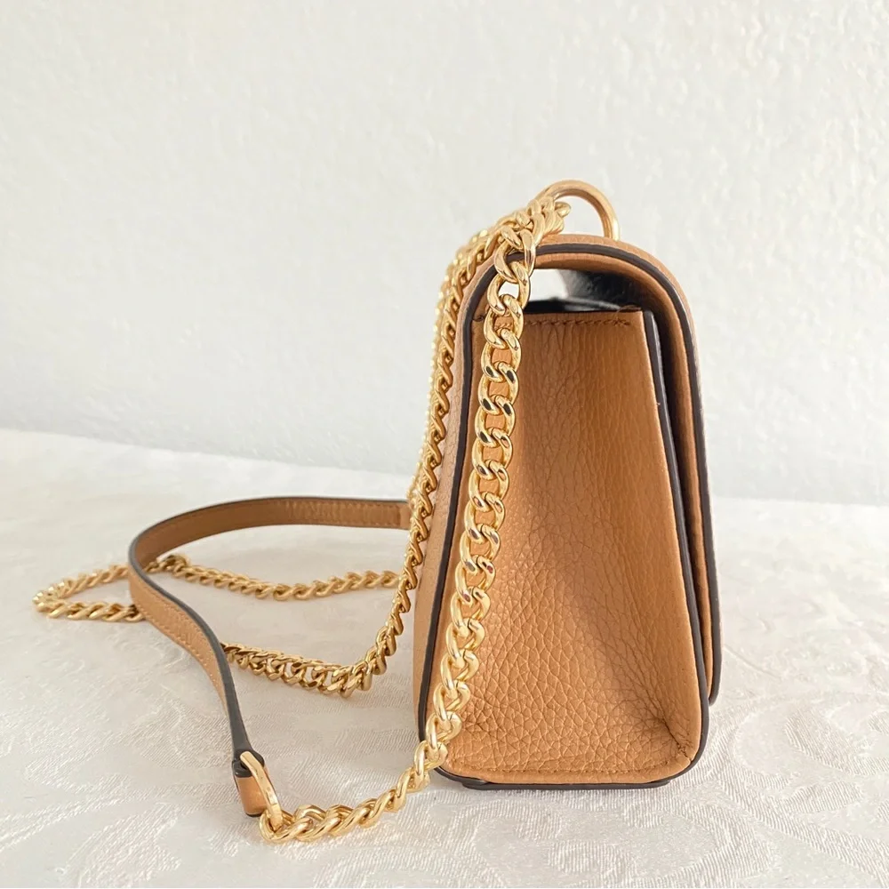 Tory Burch Chain strap brown Leather Crossbody Bag